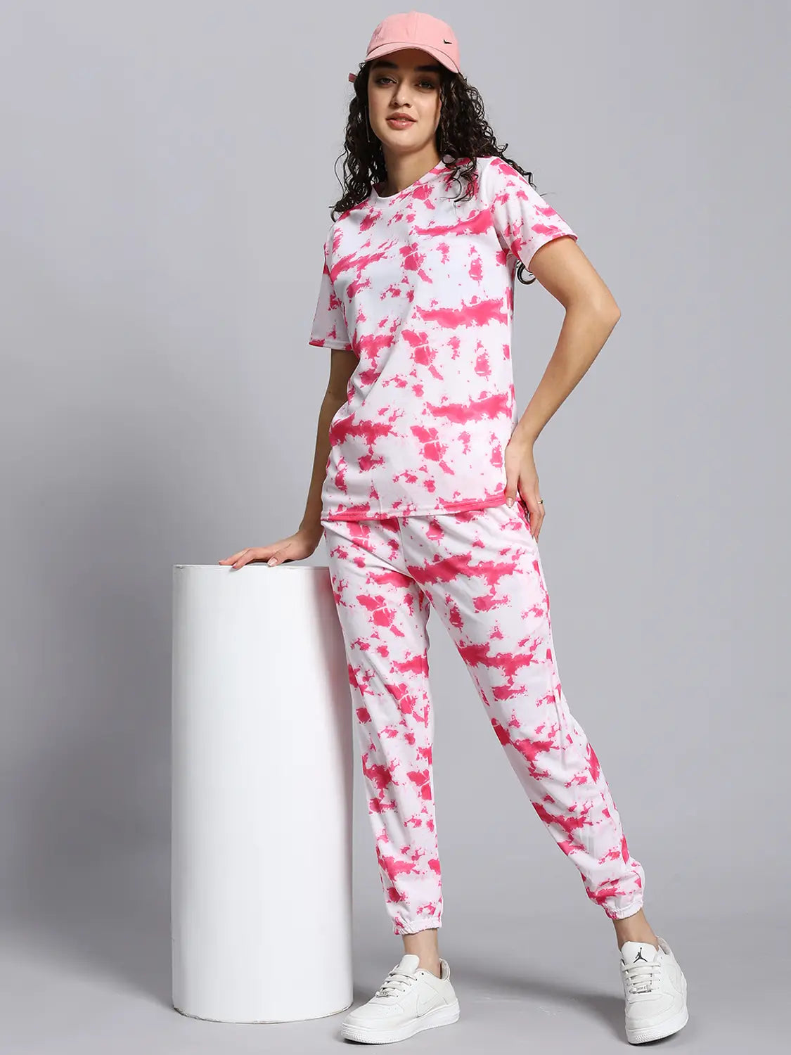 Women's Casual Tie Dye Print Night Suit